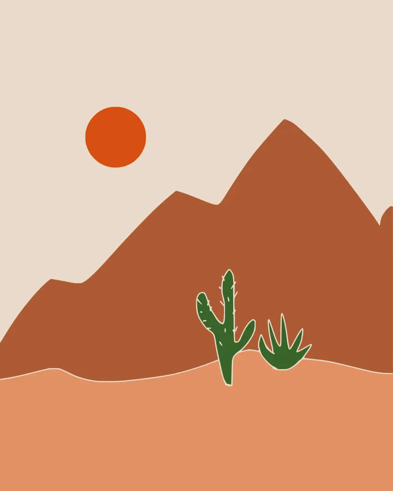 Paesaggio in terracotta 20 carta hahnemühle da Little Dean