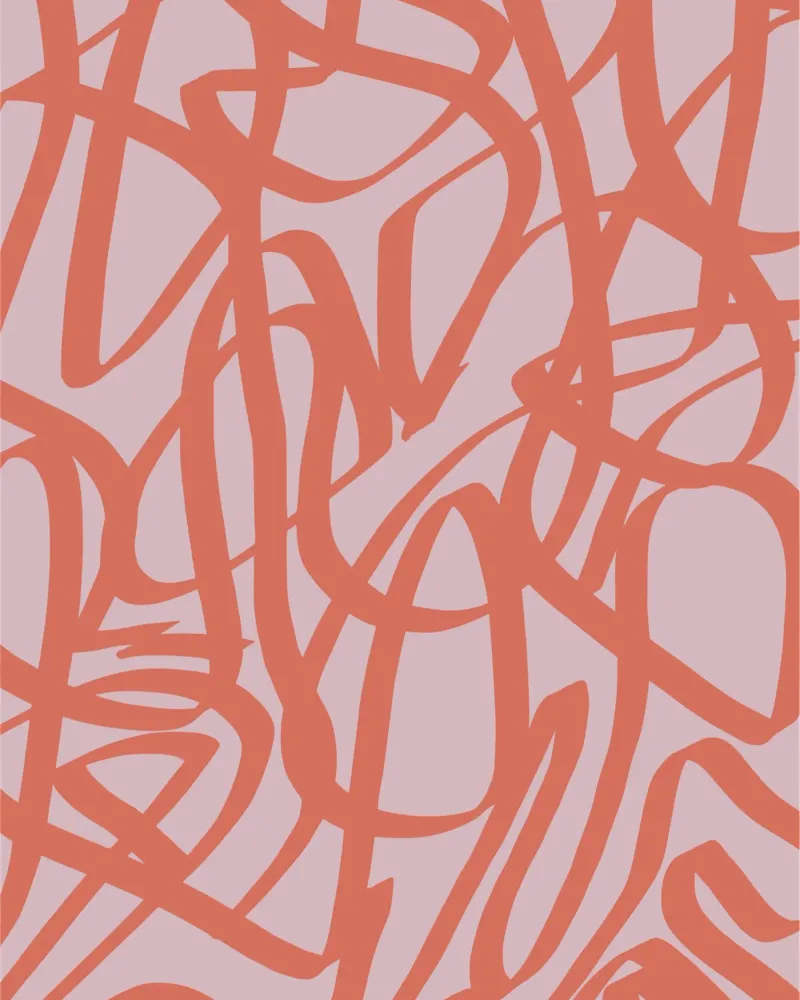 Abstract rood lint acryl van Little Dean