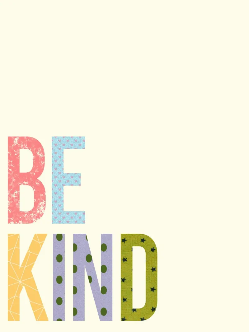 Be Kind – Minimal Positive carta hahnemühle da Attaboy Dsgn