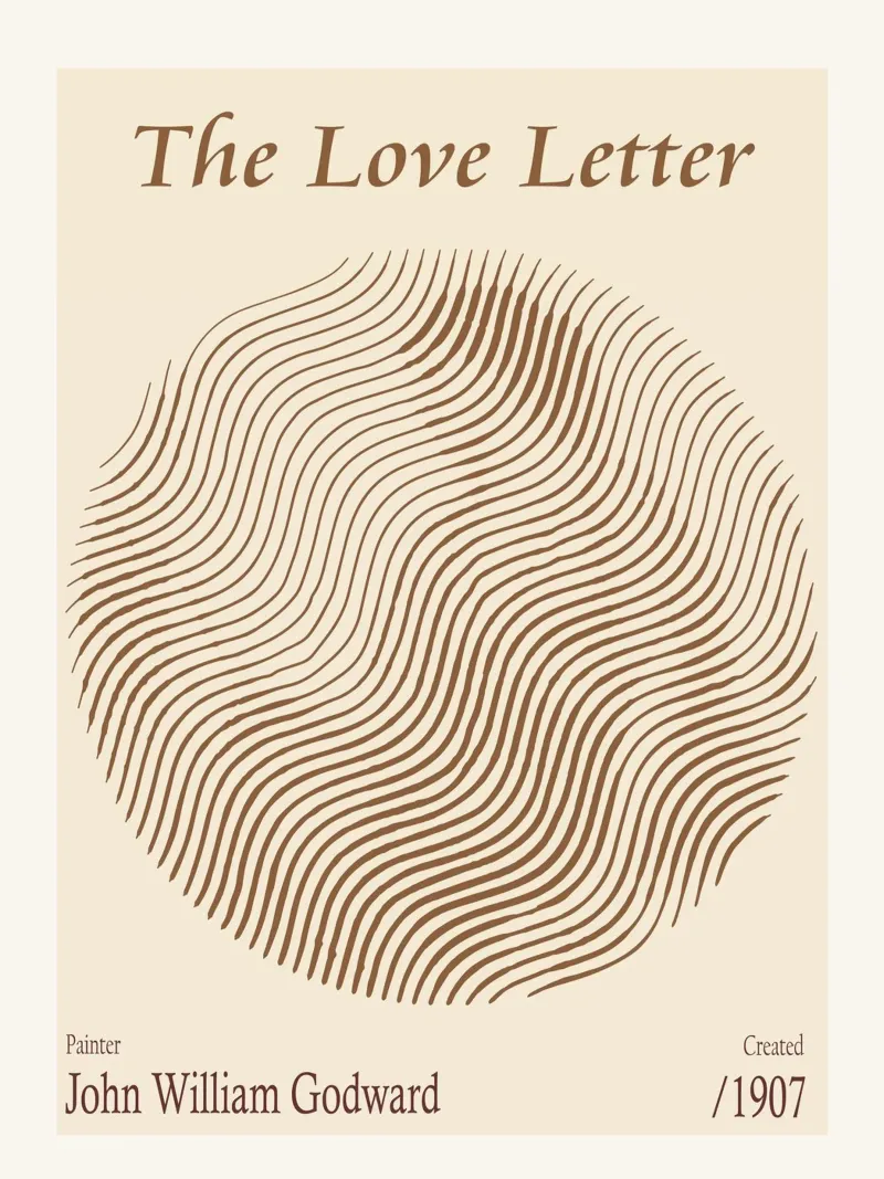La lettre d'amour - John William Godward poster avec cadre en plastique de Doa Project