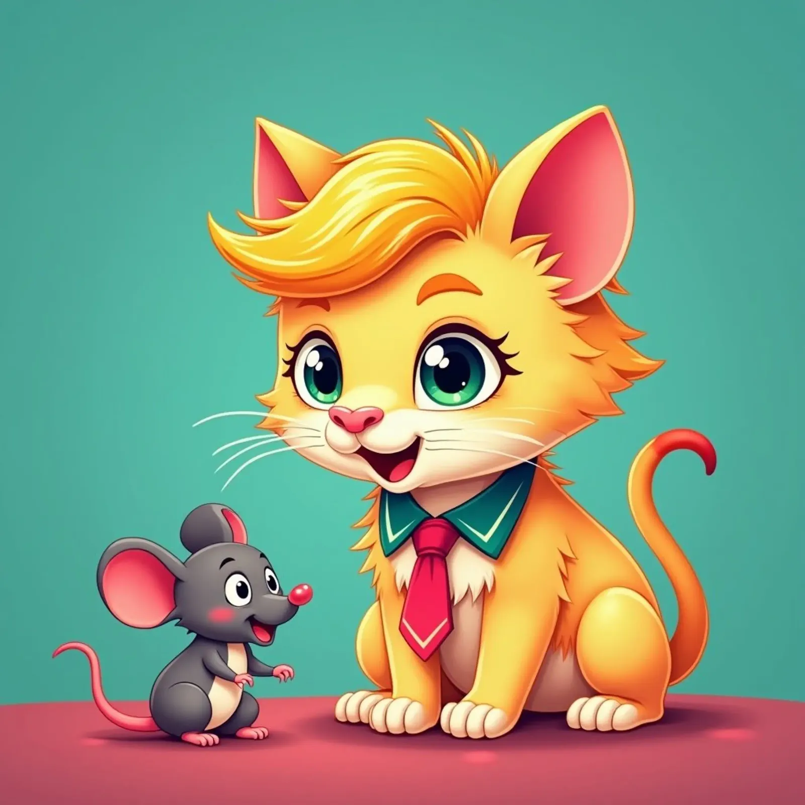 Amici - gatto e topo carta hahnemühle da CASTILO