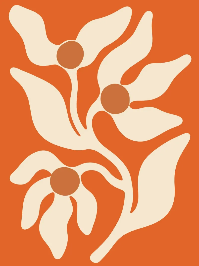 Boho Floral Abstract metacrilato de Attaboy Dsgn