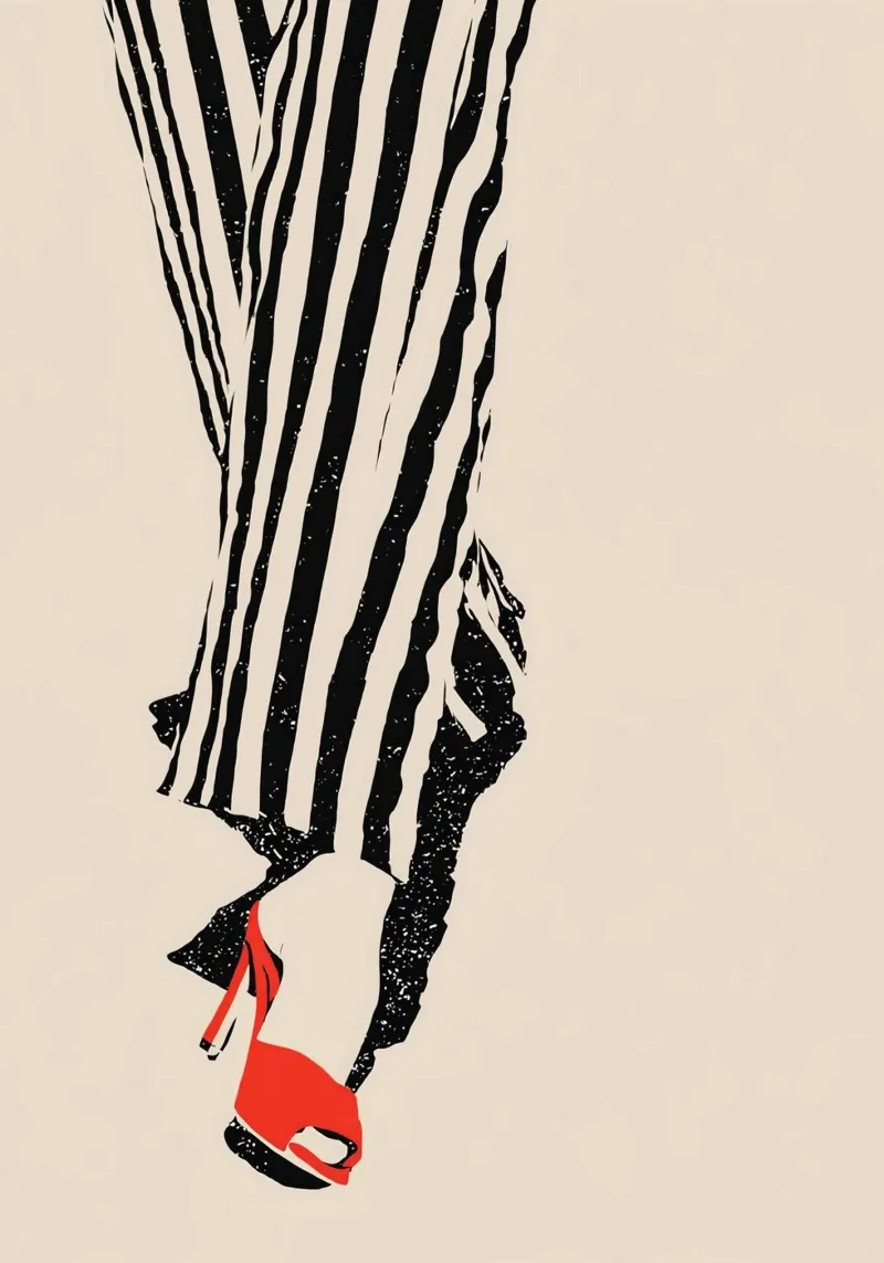 Moda a righe Stile Pop Art Retrò carta hahnemühle da Bakara
