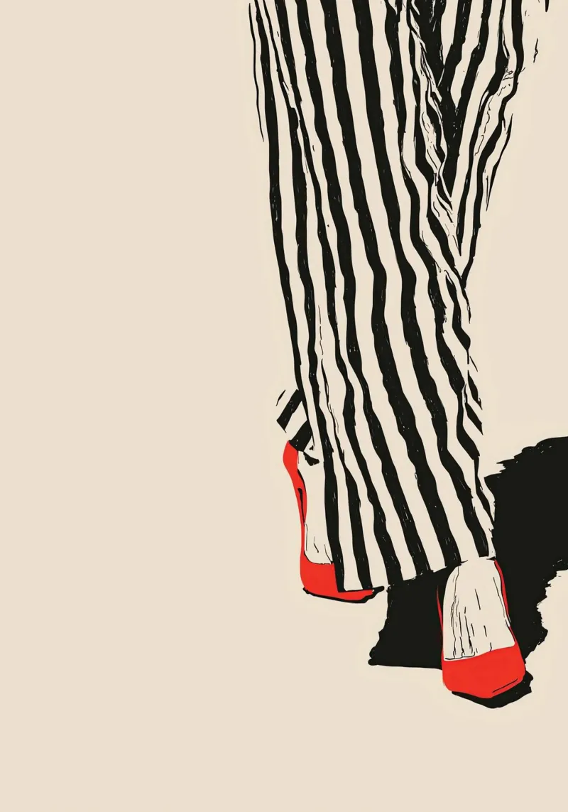 Moda a righe Stile Pop Art Retrò carta hahnemühle da Bakara