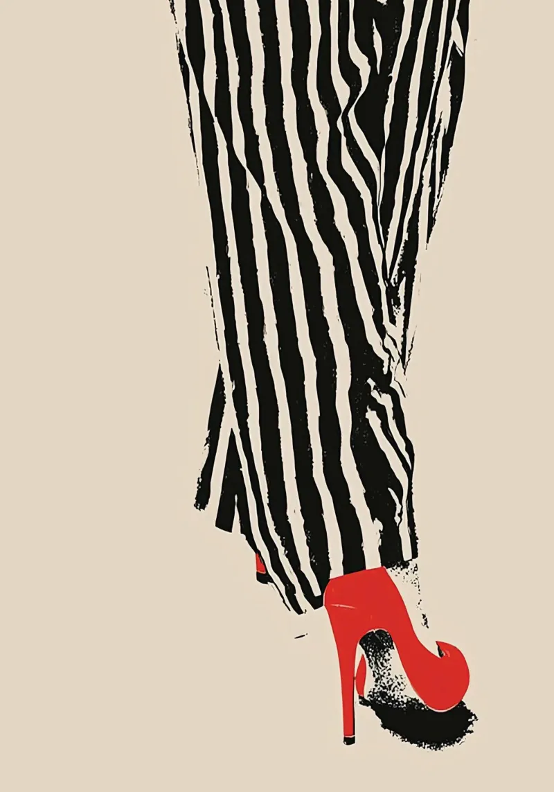 Moda a righe Stile Pop Art Retrò carta hahnemühle da Bakara