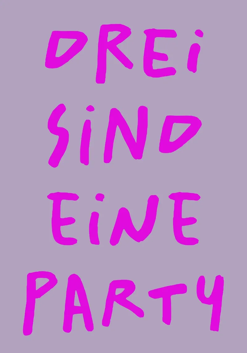 Drei sind eine Party :) (3 Farbvarianten) pellicola backlit da FRICKE DESIGN