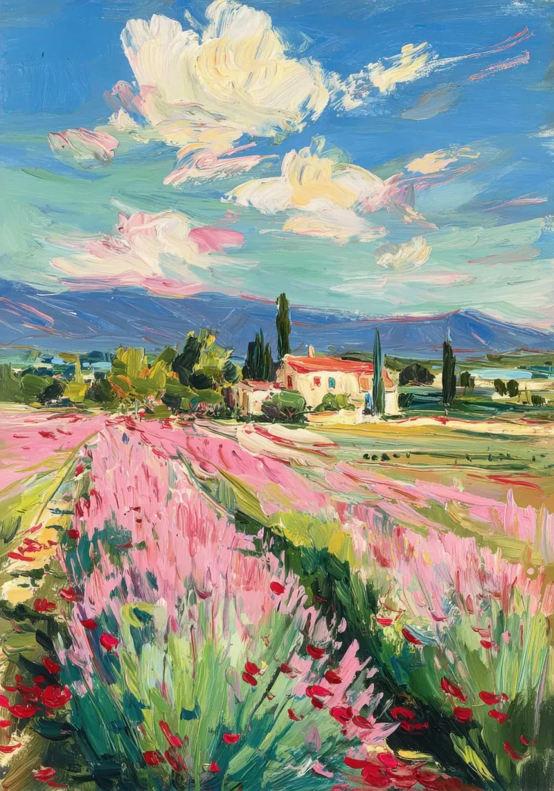 Campo di fiori in Provenza pellicola backlit da ArtByNiki