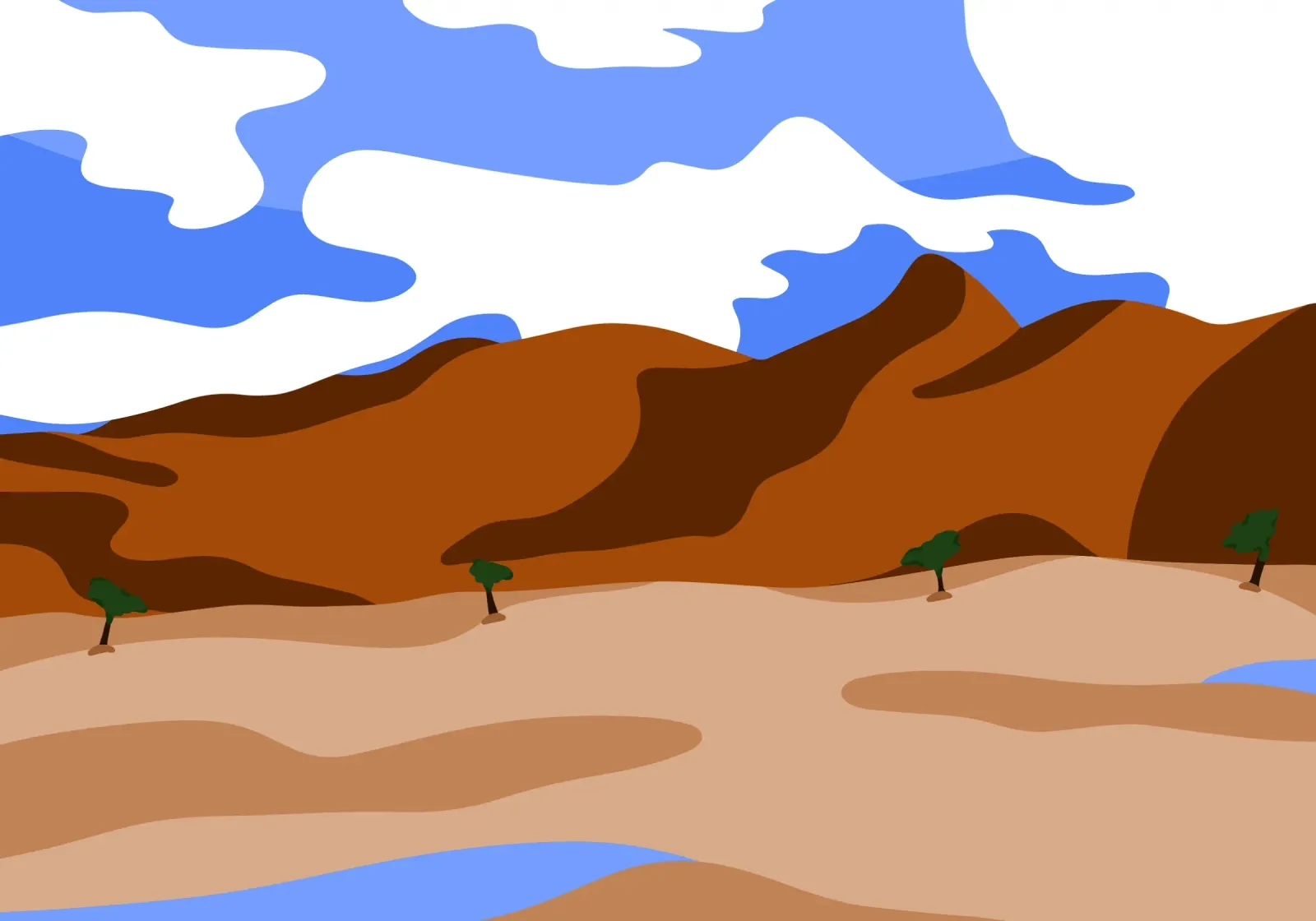 Wide view in the desert hahnemühle by Keva Epale