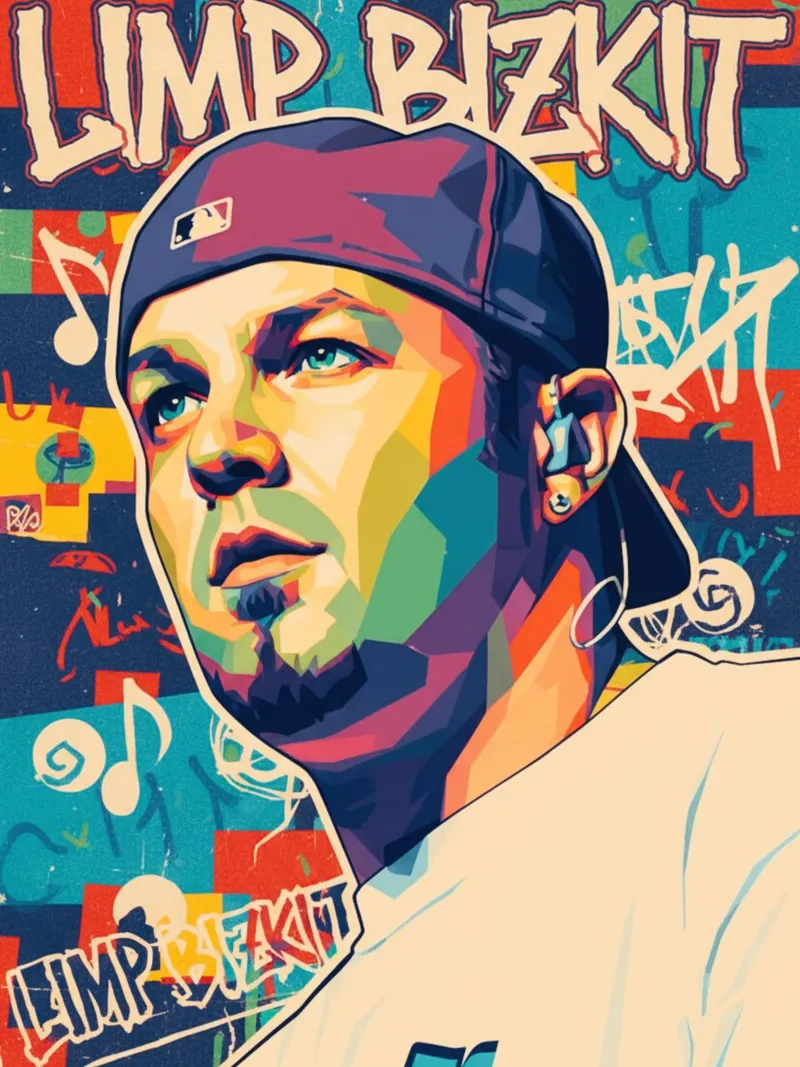 Fred Durst Limp Bizkit pop art pellicola backlit da Hantamrata