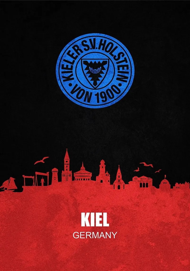 Holstein Kiel - Skyline della città pellicola backlit da kakaka