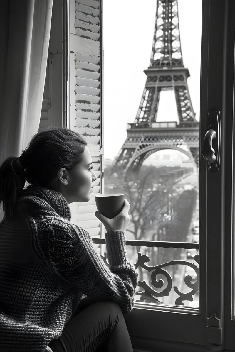 Kaffeepause a Parigi pellicola backlit da M-Ulrich-Digital Art