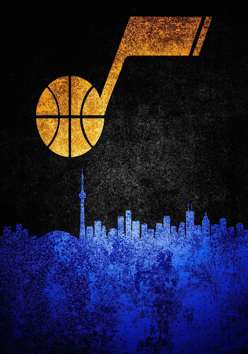 Skyline della città degli Utah Jazz pellicola backlit da kakaka