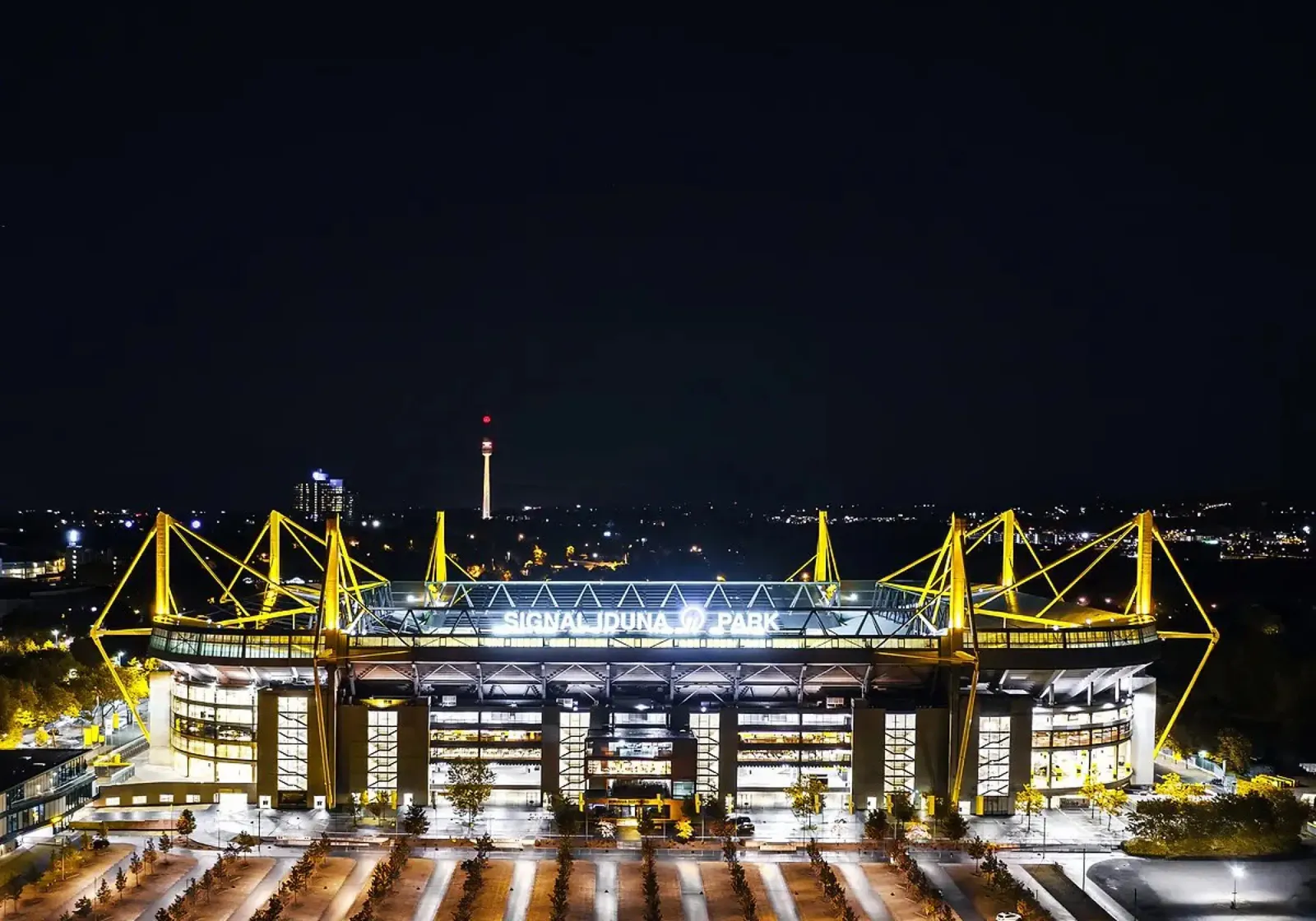 Signal Iduna Park Vista notturna pellicola backlit da kakaka