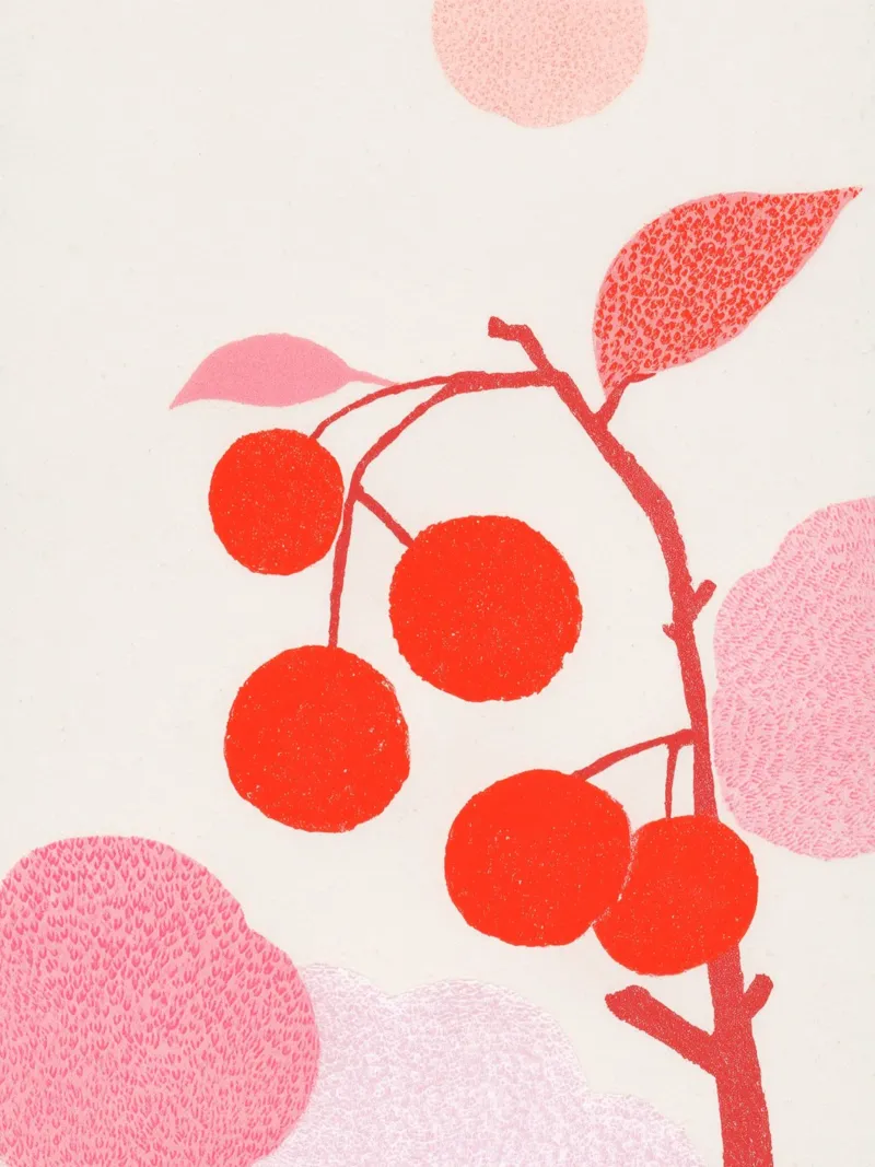 Cherries pattern game canvas by Carinaprint