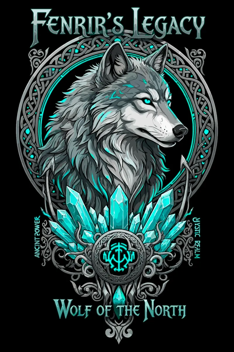Eredità Fenrir - Loup Nord Cristal Ciano pellicola backlit da LM2KONE