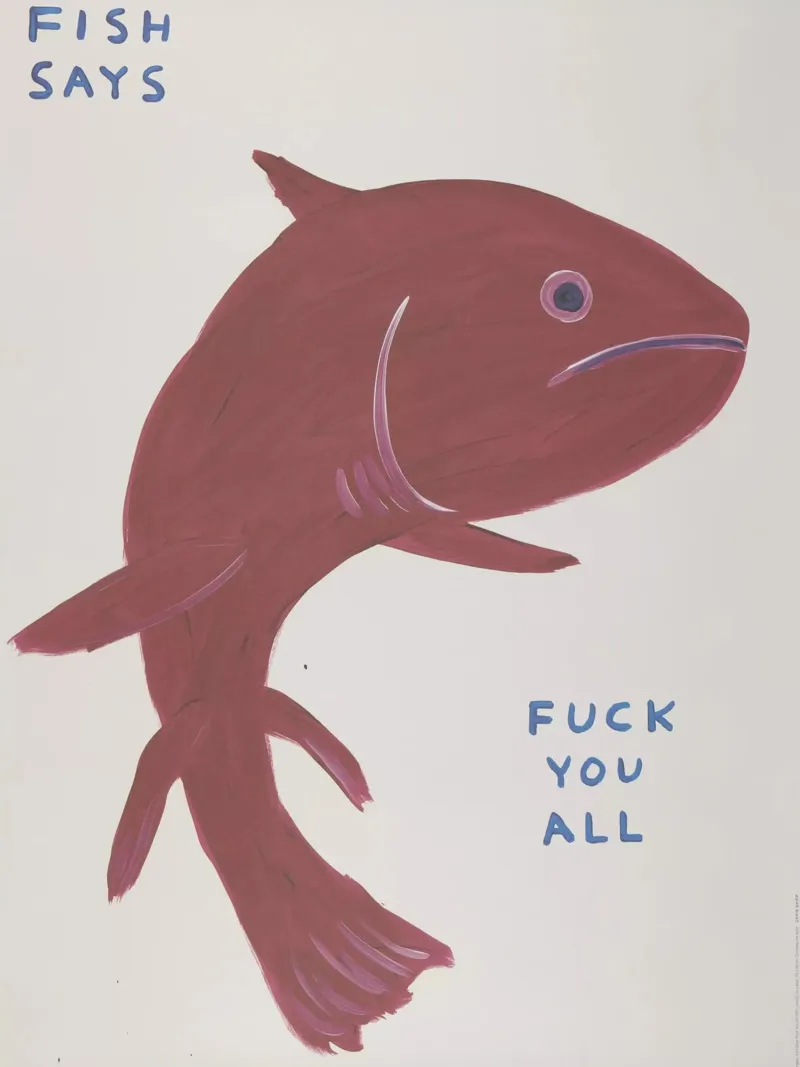il pesce dice: "Fanculo a tutti". plexiglass da Sandra