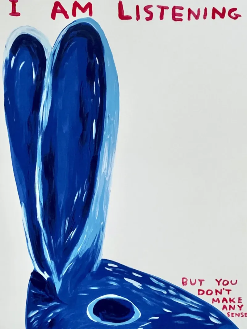 shrigley ti ascolto pellicola backlit da Sandra