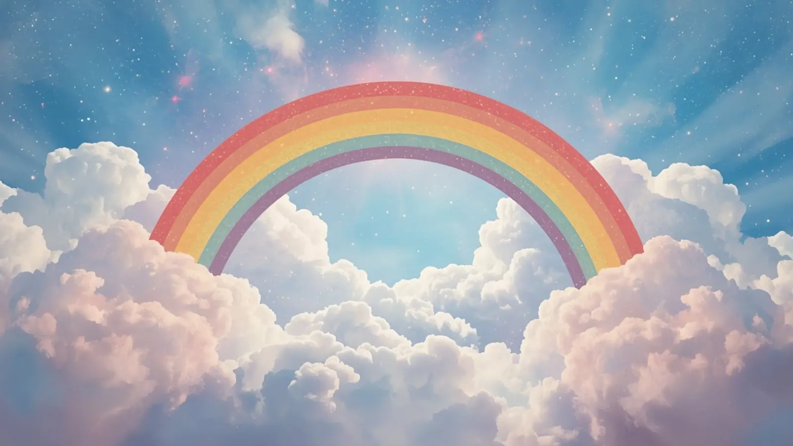 Dreams Rainbow over Clouds in Starry Sky hahnemühle by DesignDoodle