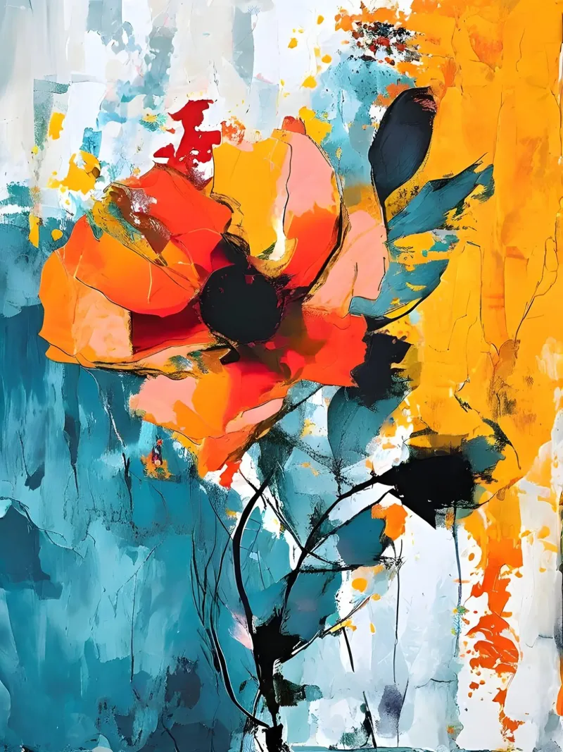 Vibrant Poppy Fields canvas by Artistic-shop