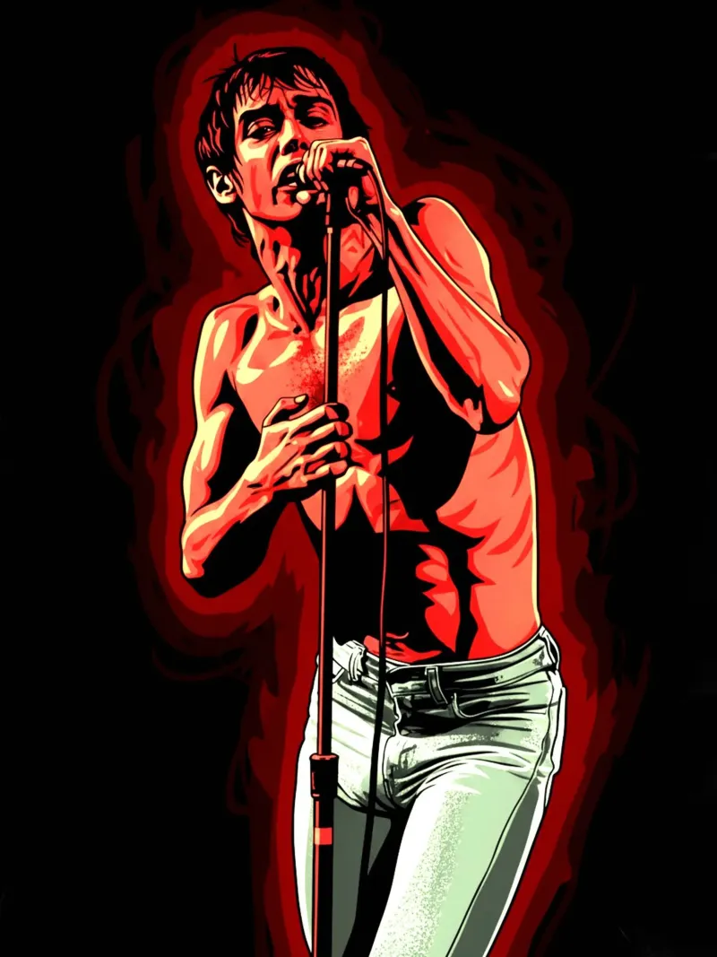 Iggy Pop da giovane pellicola backlit da Lembayung art