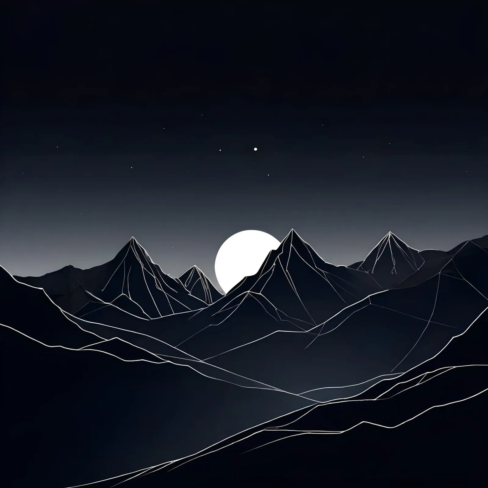 Luce lunare minimalista pellicola backlit da Artistic-shop