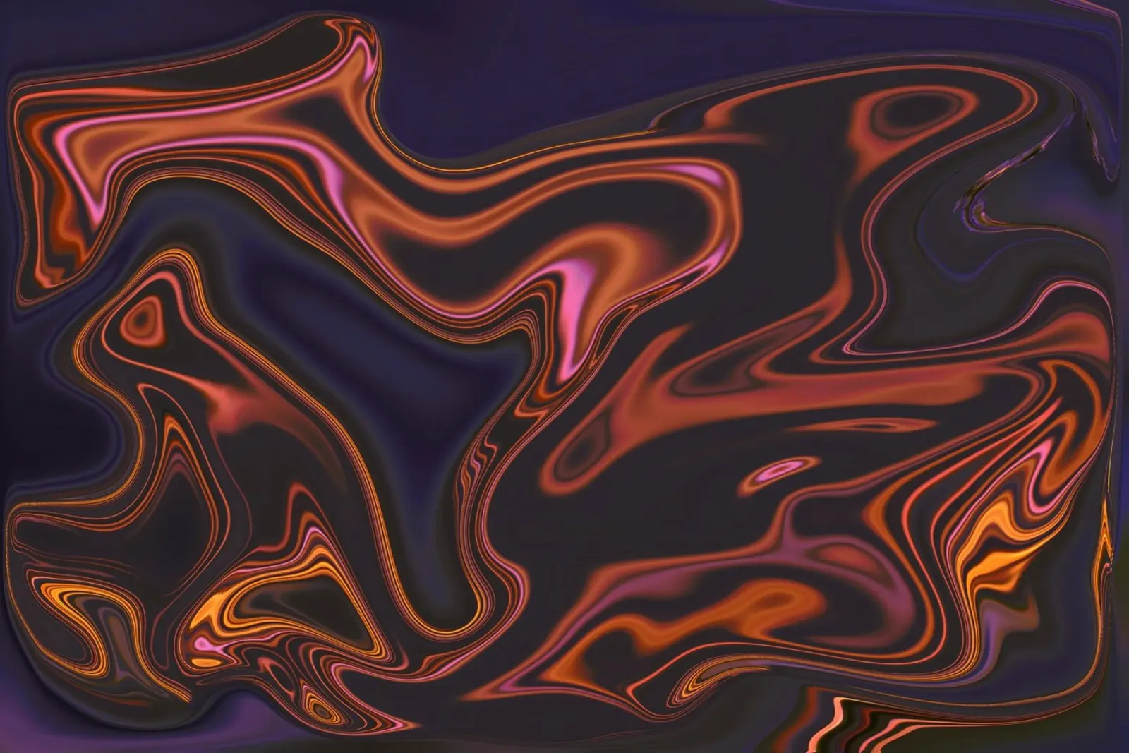 Abstract dynamic pattern in orange, pink, blue and purple canvas by Something for you