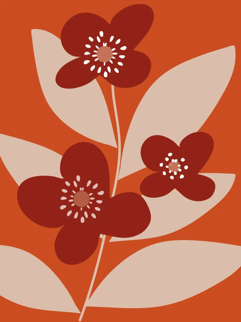 Minimal Flower Branch alluminio dibond da MirimoDesign
