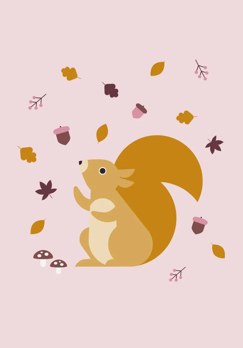 Scoiattoli in autunno plexiglass da Carolin Vonhoff