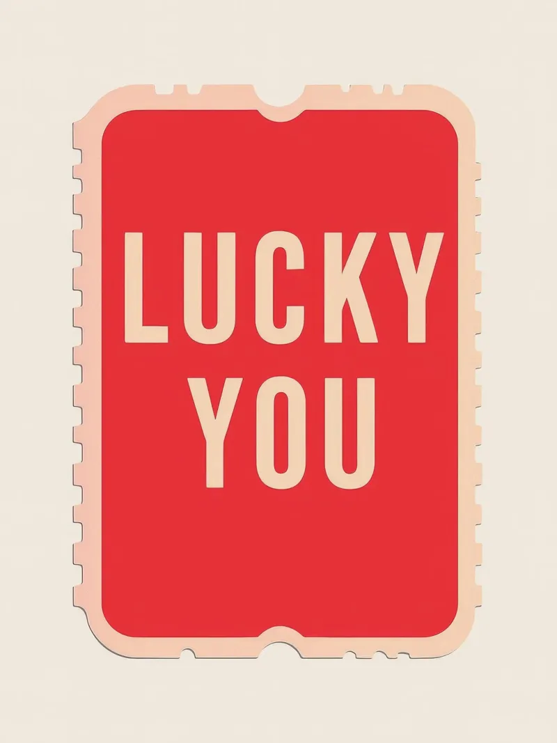 Lucky You - Biglietto dal design audace pellicola backlit da DaarbyN