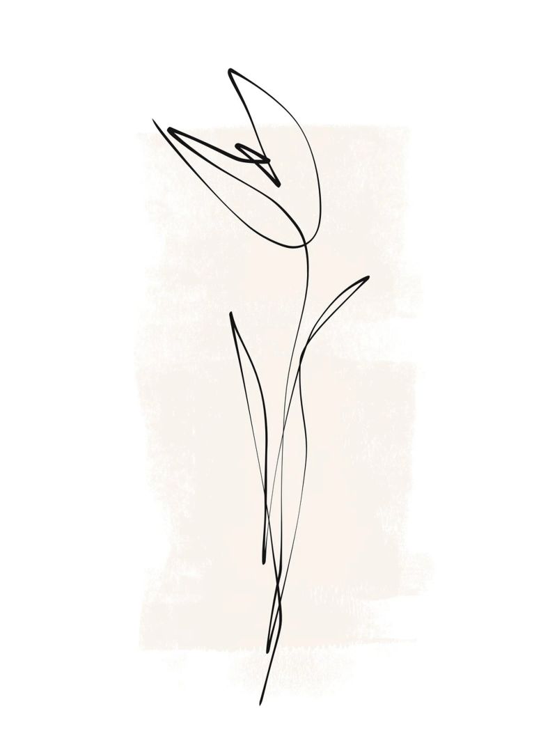 Tulip | Minimal Line Drawing poster da sabidussi