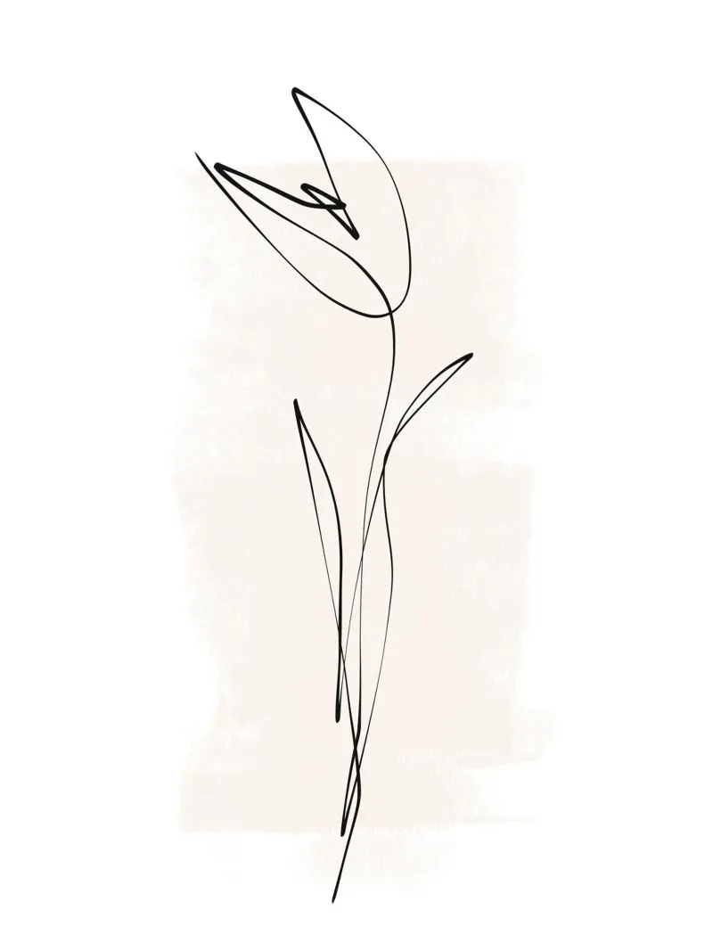Tulip | Minimal Line Drawing Acryl-Glas von sabidussi