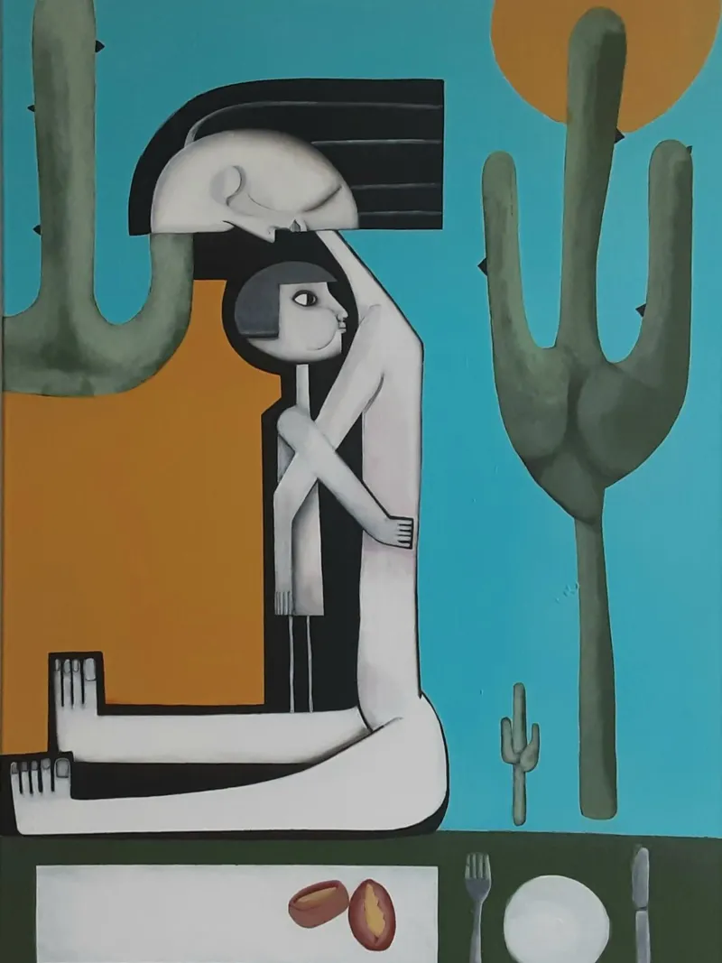 Picnic in the Desert alluminio dibond da Leslie Greenrod