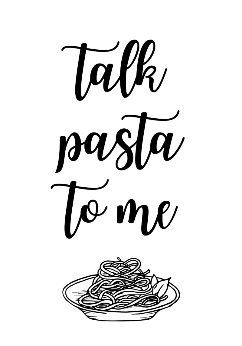 Talk pasta to me carta hahnemühle da PinkCandyWalls
