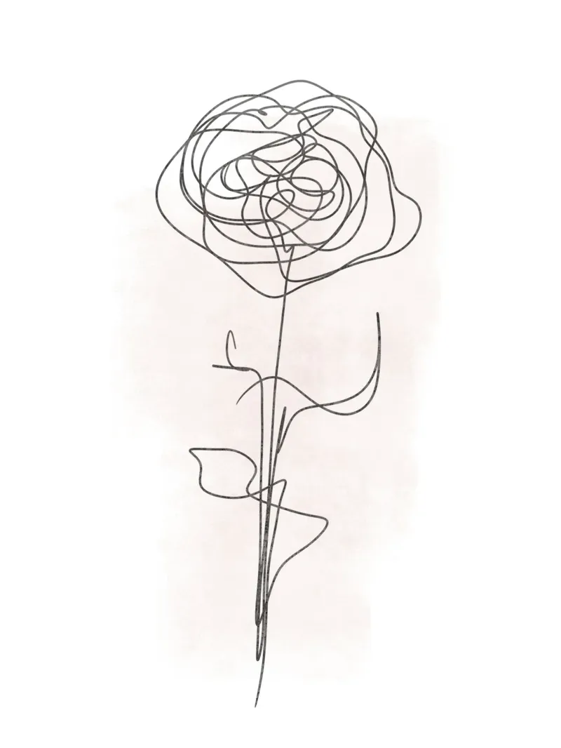 Rose | Minimal Line Drawing plexiglass da sabidussi