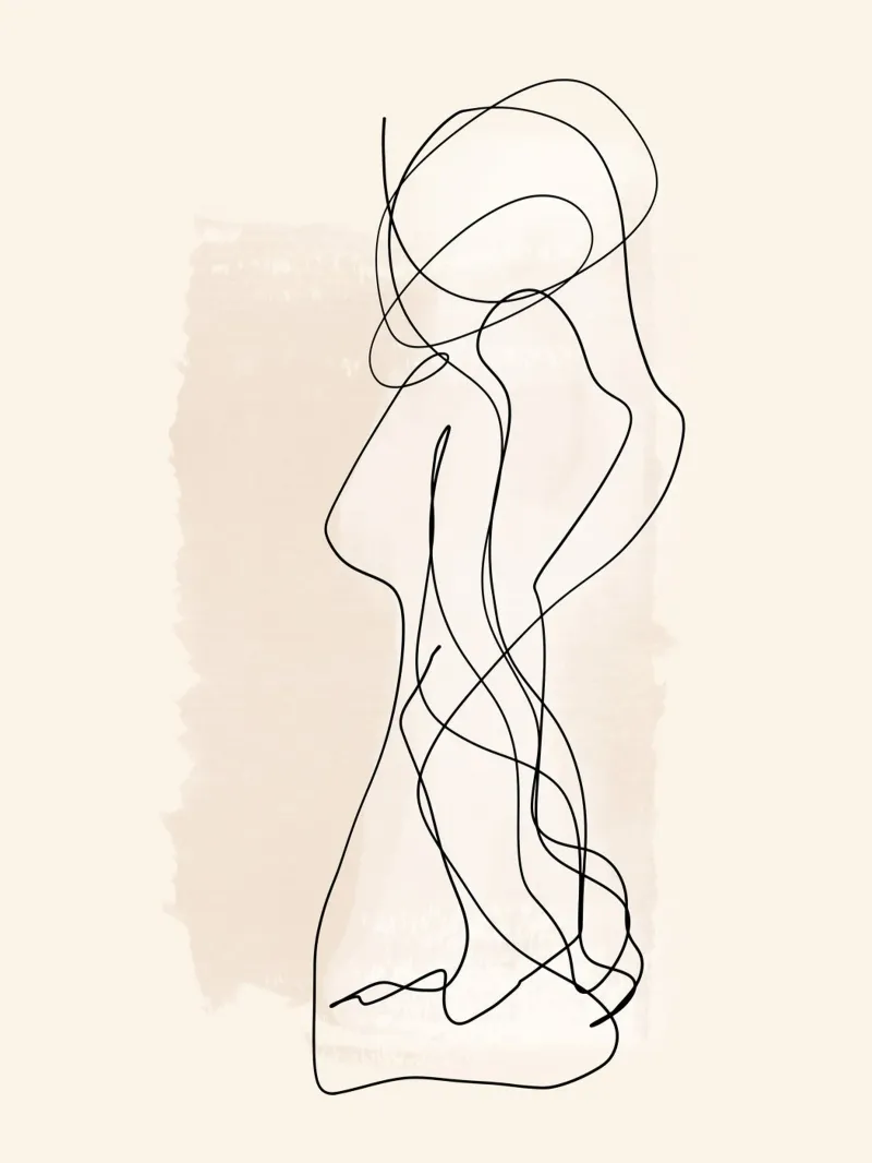 As One | Minimal Abstract Line Drawing poster da sabidussi