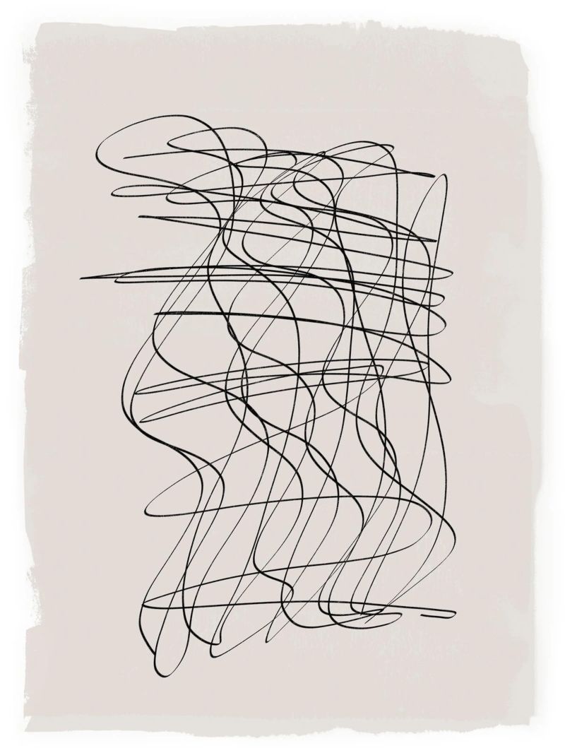 Dance | Minimal Abstract Line Drawing Poster von sabidussi