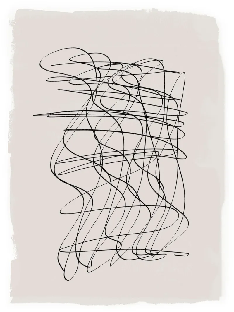 Dance | Minimal Abstract Line Drawing metacrilato de sabidussi