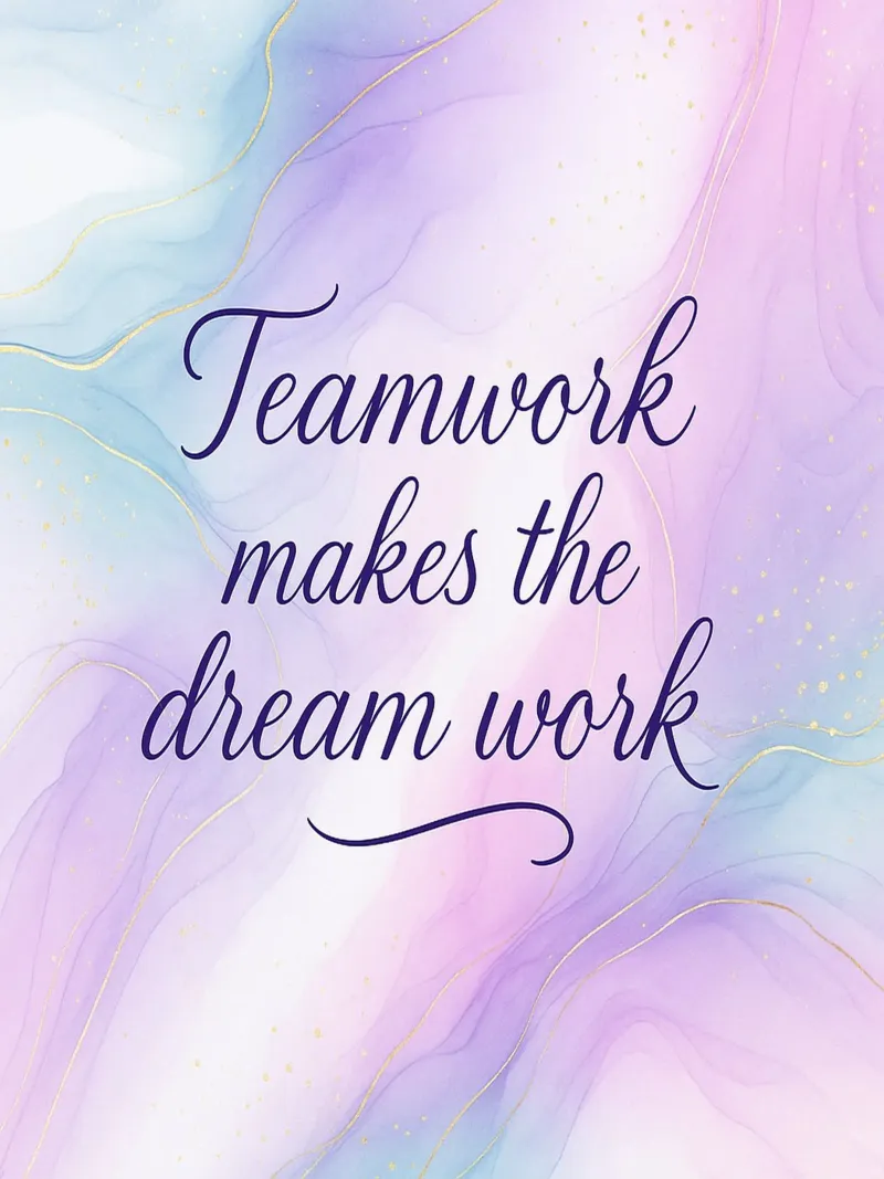 Teamwork Makes The Dream Work pellicola backlit da yp-designs