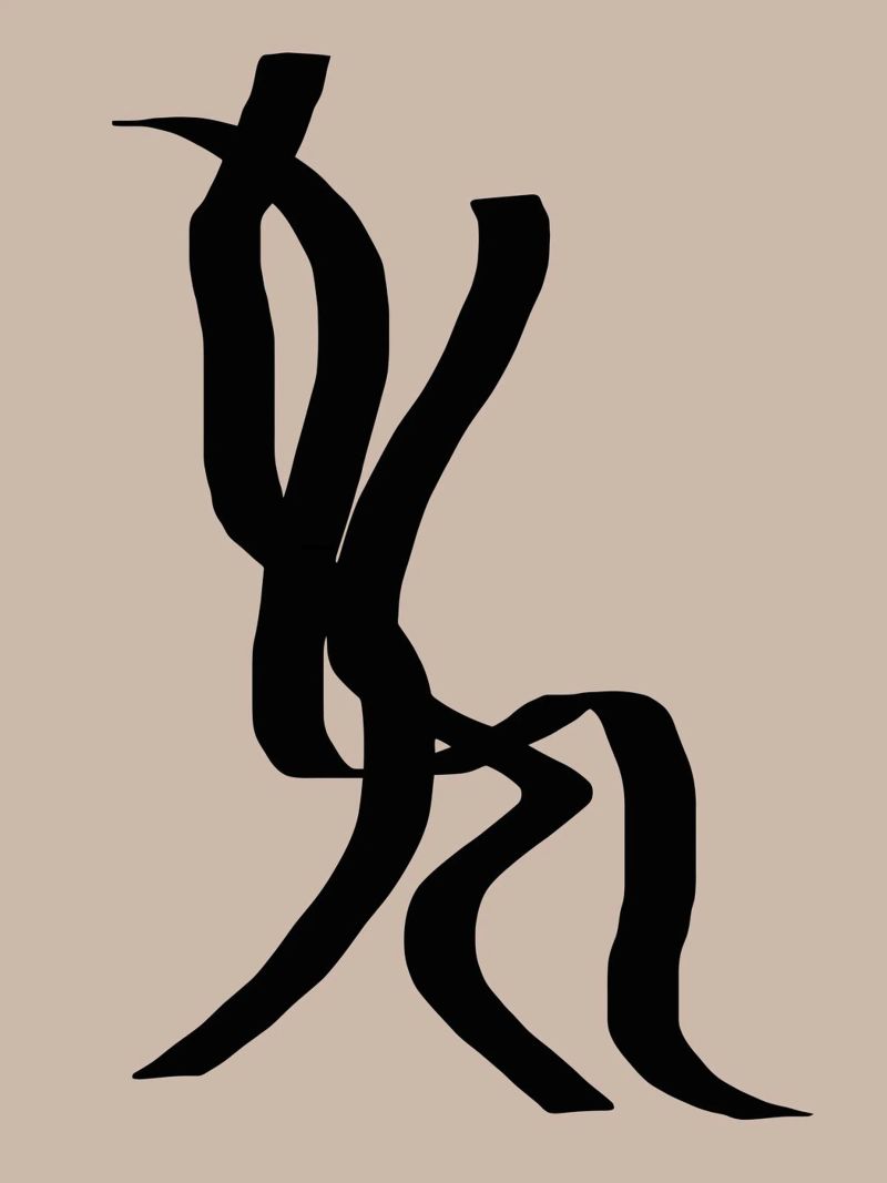 Twined | Abstract Line Drawing poster da sabidussi