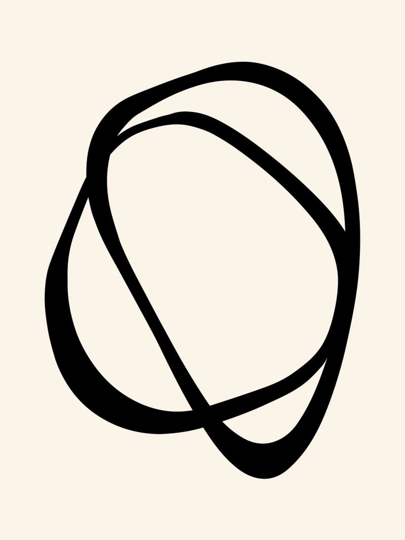 Interlocking Two CB | Minimalist Line Abstract Poster von sabidussi