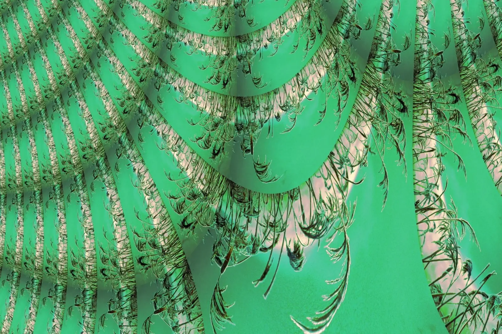 Motif dynamique abstrait en vert et blanc. toile de Something for you