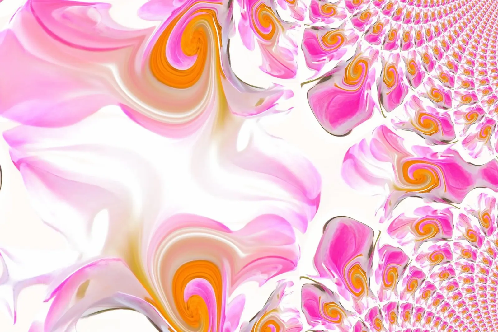 Abstract dynamic pattern in pink, pink, orange and white. canvas by Something for you