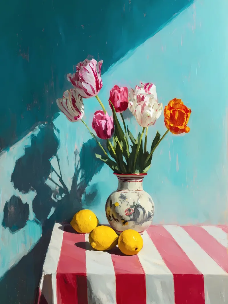 Tulipani in vaso plexiglass da IamHomeStudio