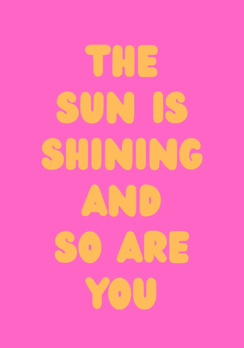 The sun is shining carta hahnemühle da PinkCandyWalls