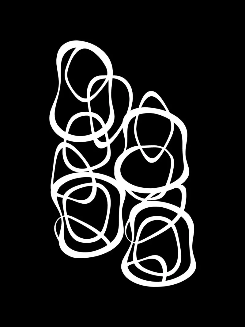Interlocking | White On Black pellicola backlit da sabidussi