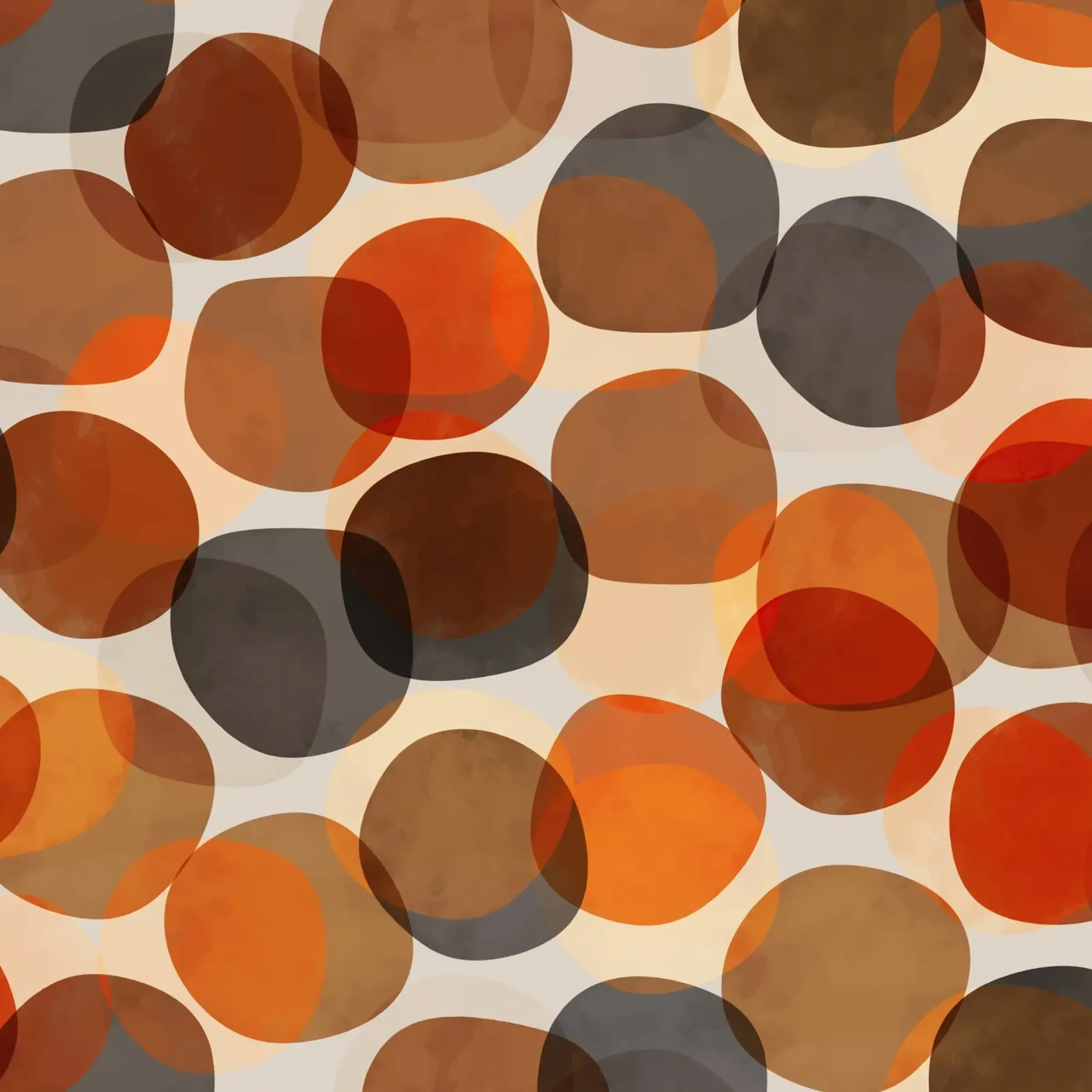 Autumn Stones | Minimalist Fall Colored Shapes Abstract carta hahnemühle da sabidussi