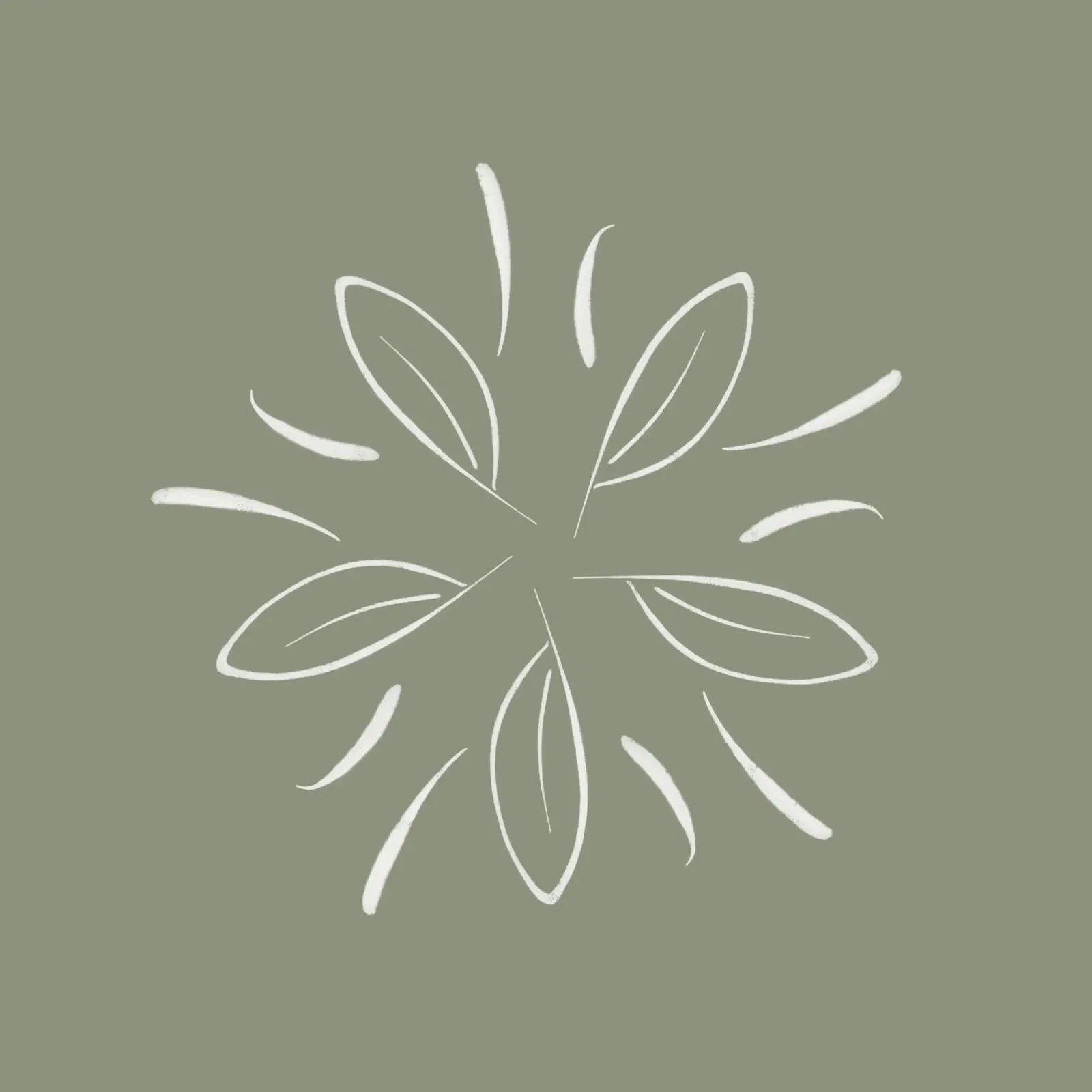 Elements Seasons | Earth Leaves Spring | Line Illustration poster con telaio in plastica da sabidussi