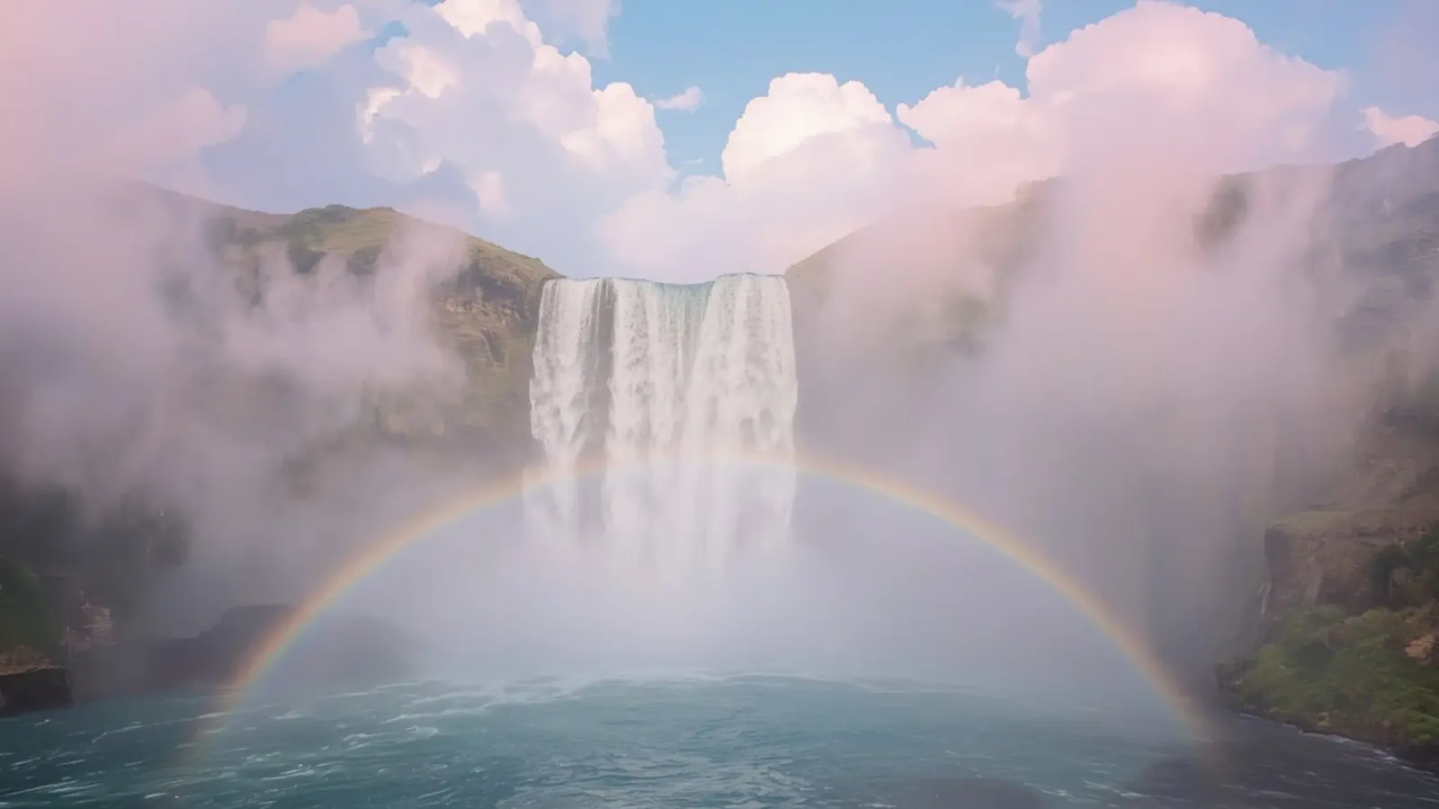 Cascata con arcobaleno e nebbia plexiglass da DesignDoodle