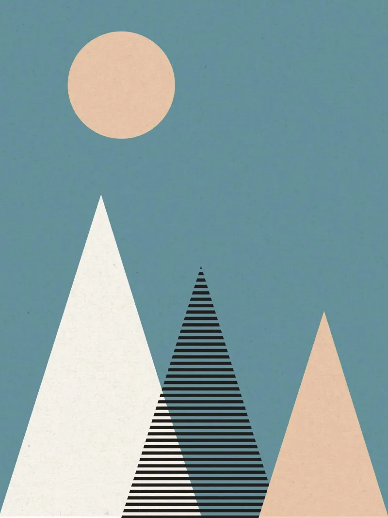 Geometric Mountains pellicola backlit da Kim Hubball Studio