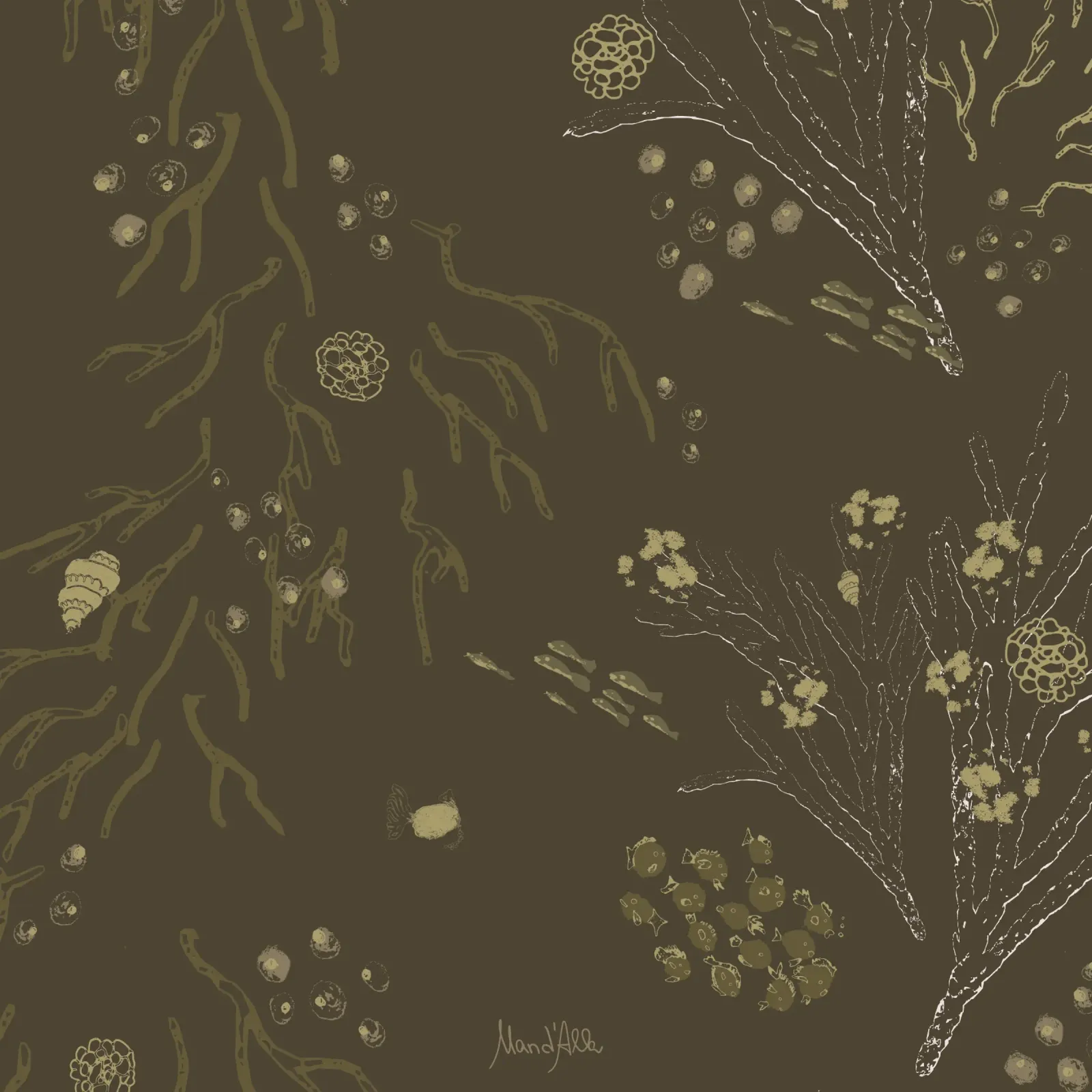 Submerged Sanctuary pellicola backlit da Mandalla Pattern
